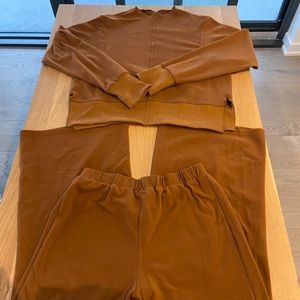 Brown Velour Tracksuit